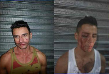 Gay bashing victims attacked outside Midtown Manhattan billiards club on Friday (WABC 7 images).
